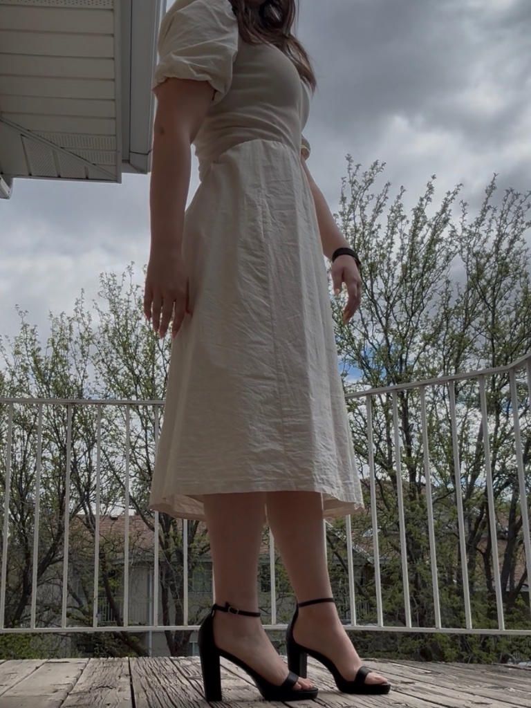Bohme Short-Sleeve Cream Dress